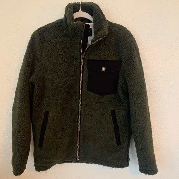 NWT PENDELTON River Rock Sherpa Fleece Teddy Faux Shearling Men’s Jacket | Small - Picture 3 of 9